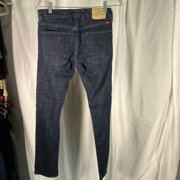 Lucky Brand 121 Heritage Slim Jeans Mens 28x32 Dark Wash Denim Mid Rise - Picture 7 of 16